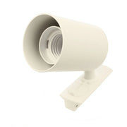 Porta Faretto da Binario Mono Fase, Attacco E27 orientabile e ruotabile, Max 50W 220V, Bianco