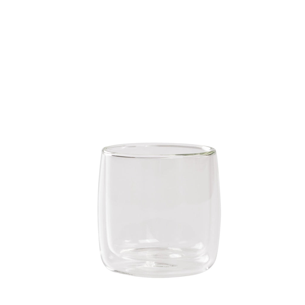 No Bilia Set 4 Bicchieri Tumbler in Vetro Borosilicato a Doppia Parete Trasparente - Design Moderno ed Elegante per Bevande Calde e Fredde NB-4X