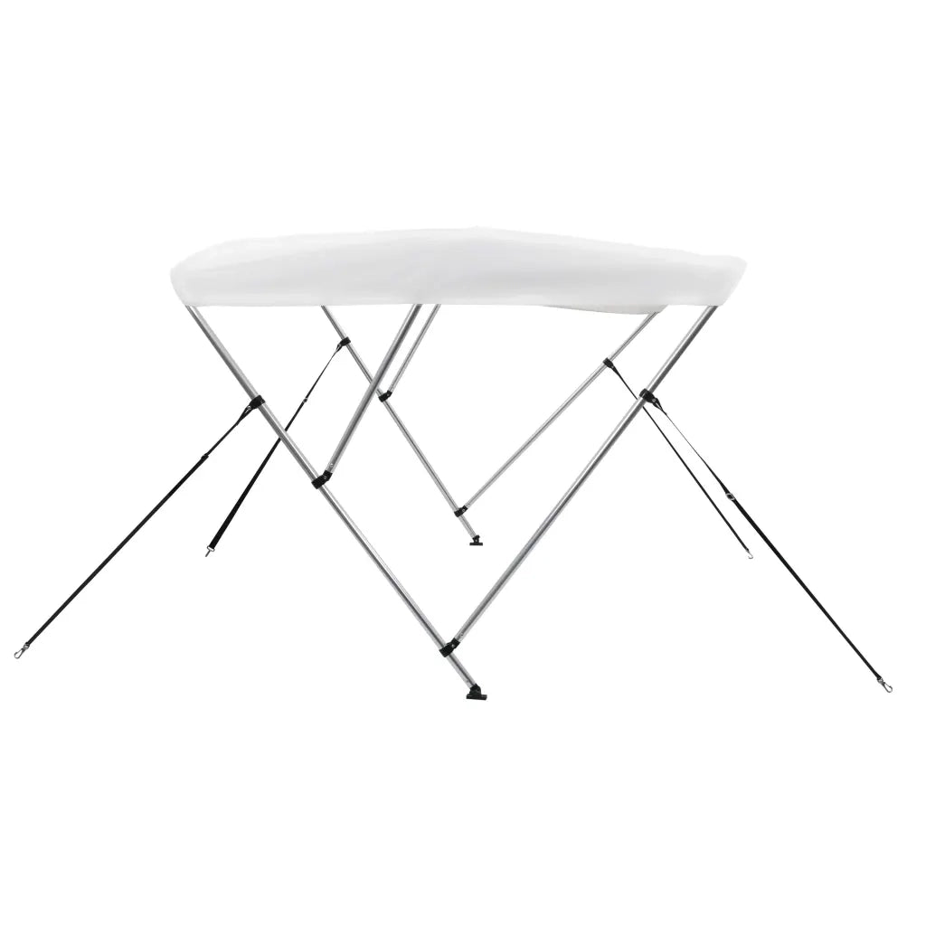 Bimini di Prua con Tendalino a 3 Archi Bianco 183x160x137 cm 92360