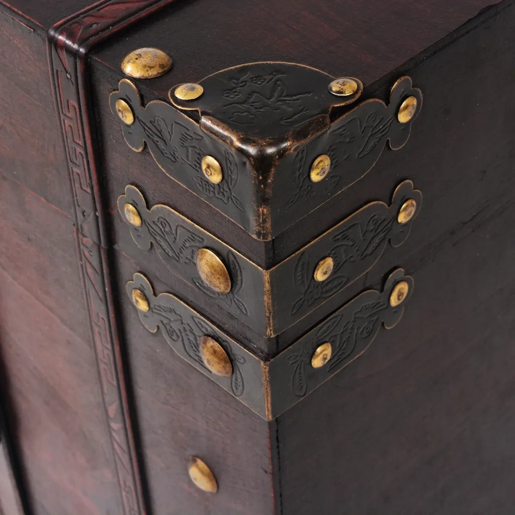 Baule del Tesoro Vintage in Legno 66x38x40 cm CFW4083240