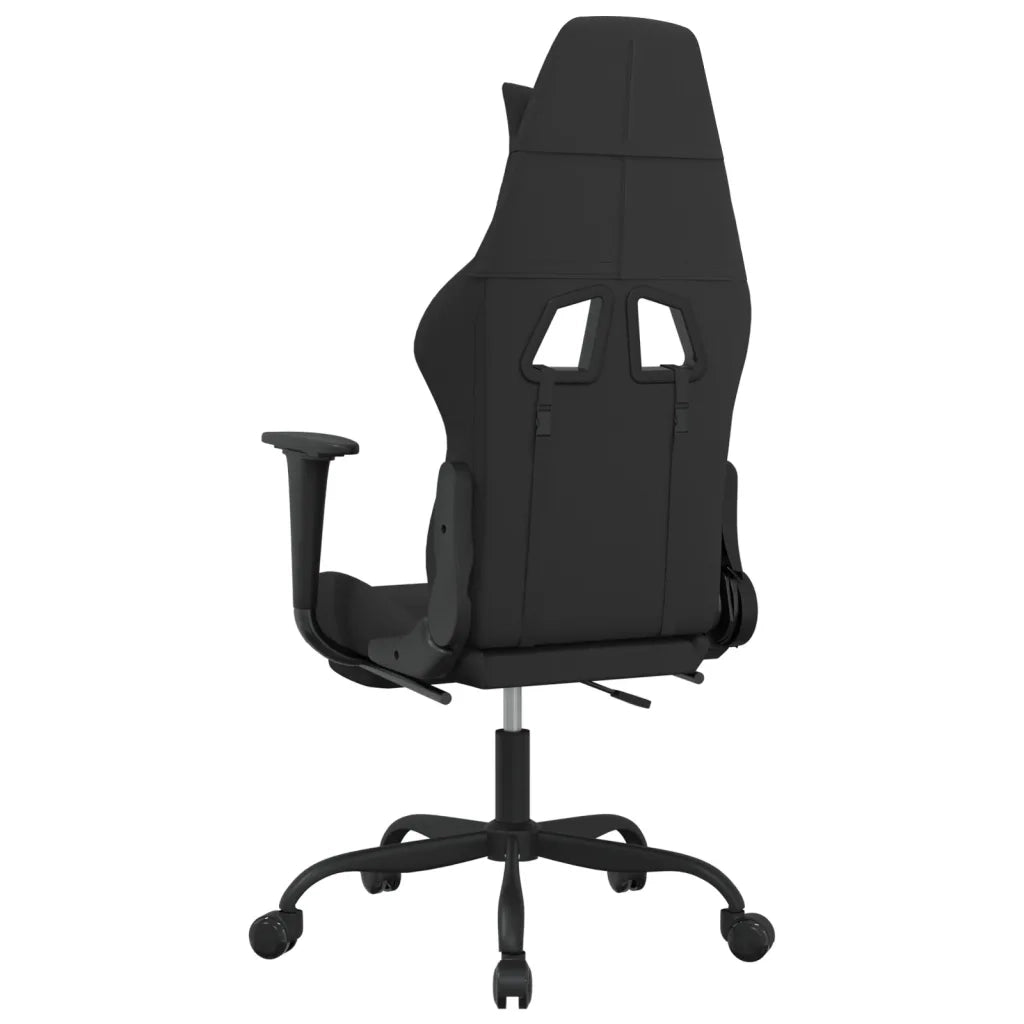 Sedia da Gaming con Poggiapiedi Nero in Tessuto cod mxl 63606