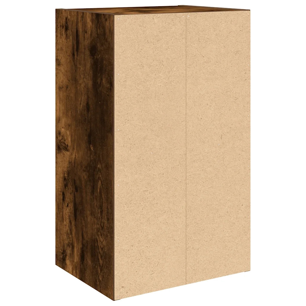 Libreria-Scaffale per Libri-Mobile di Stoccaggio Rovere Fumo 31x24x52 cm in Legno Multistrato