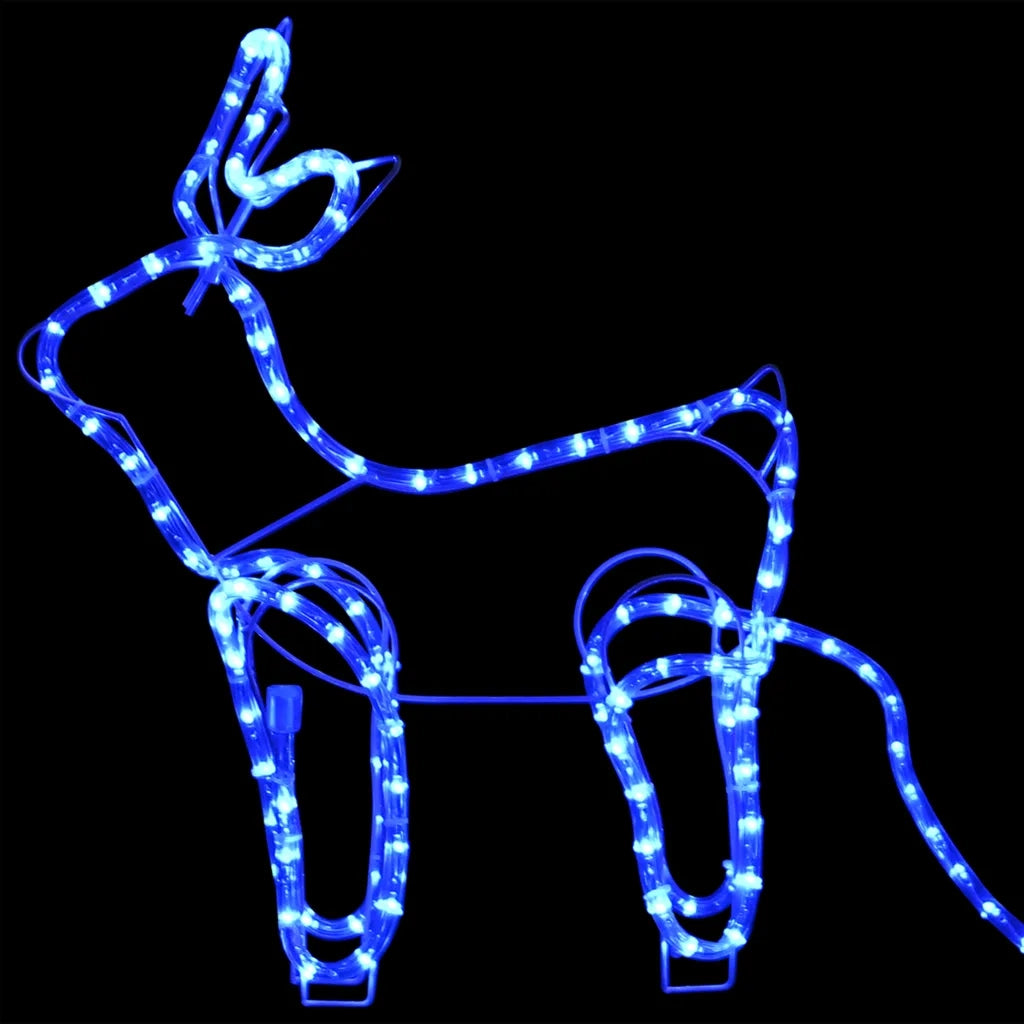 Renne e Slitta Decorazione Natalizia per Esterni 576 LED 329812