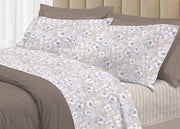 Completo Lenzuola Letto 100% Cotone Italy 3027 Disegno Indie - Matrimoniale - Beige