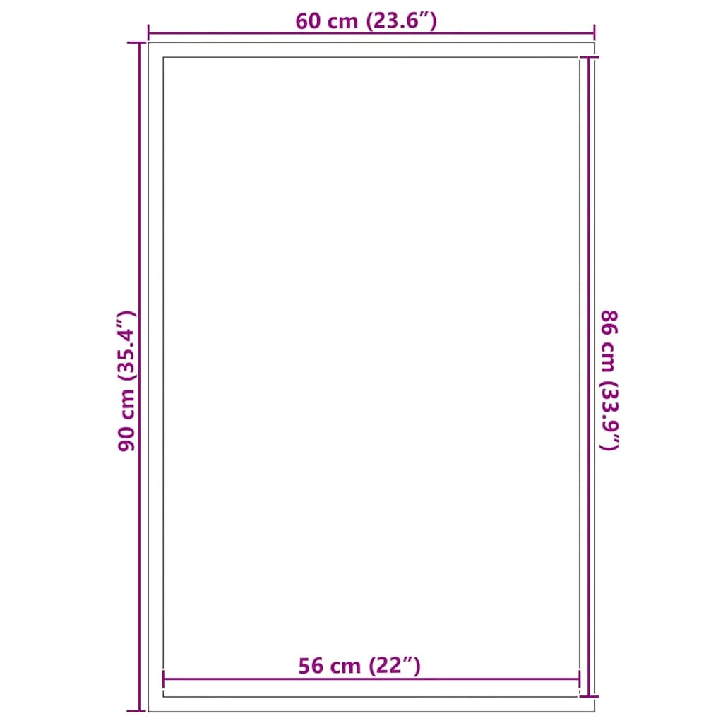 Zerbino antiscivolo di design per interni ed esterni 60 x 90 cm PP nero 02_0058105