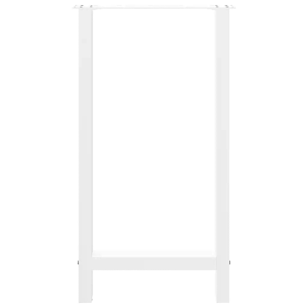 Gambe per tavolo da bar bianche 2 pz 40x(90-91) cm in acciaio 4013325