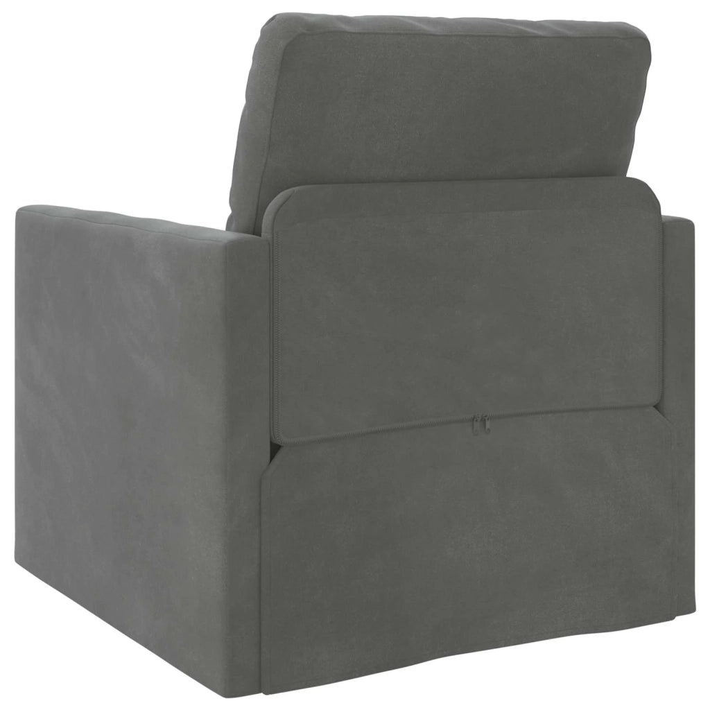 Divano letto Grigio scuro 74 x 77 x 81 cm Velluto 4106613