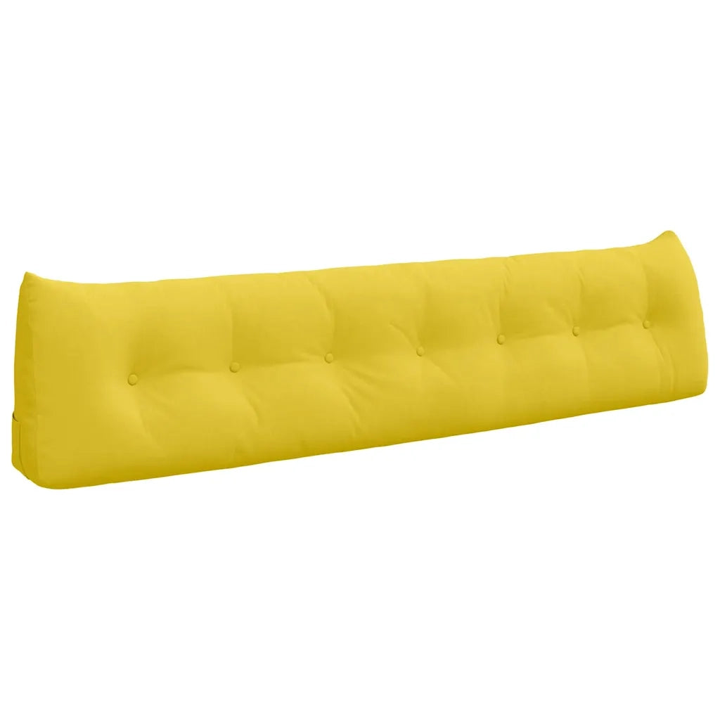 Cuscino per Schiena Giallo Chiaro 200 x 24 x 50 cm Tessuto 42014595