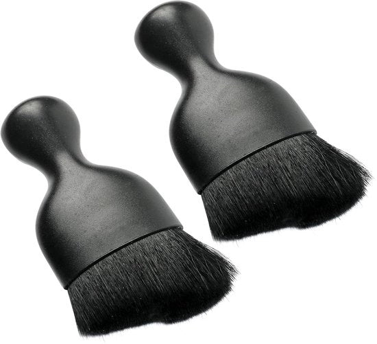 Set di spazzole per pulizia auto 2 in 1, accessori per l'abitacolo, pulizia dell'abitacolo, set di spazzole per pulizia auto, spazzola per poltrone, set di spazzole per pulizia dell'abitacolo, spazzola per poltrone per cruscotto (nero)