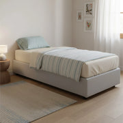 Alarita, Letto Singolo Contenitore Made in Italy, Bianco