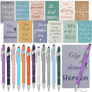 Libri di appunti ispiratori - Mini libri di appunti - Penne stilografiche con citazioni - Regali per colleghi - Adatti per scuola/ufficio - Libretti di appunti