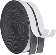 Tappo di sigillatura autoadesivo - Nastro di spugna per porte e finestre - Sigillatura in gomma per urti - Isolamento acustico 20mm (L) x 3mm (D)/10m Lungo - Nero