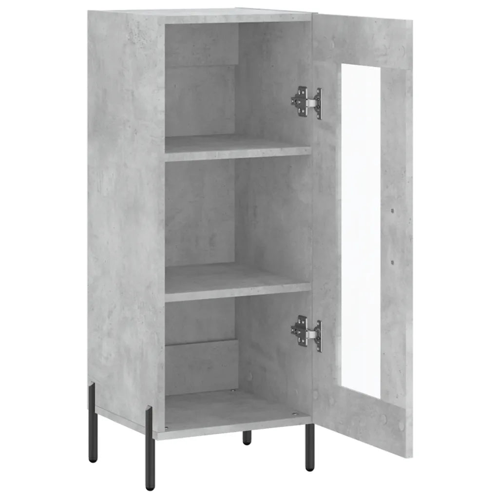 Credenza-Buffet-Armadio da cucina Grigio Cemento 34,5x34x90 cm in Legno Multistrato 262611