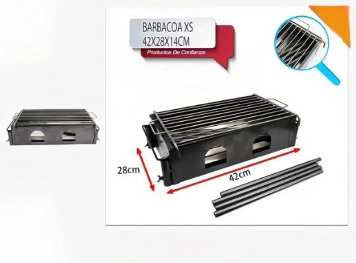 Barbecue Portatile a Carbone ¨C zephmum ¨C Grigio 42x28x42cm