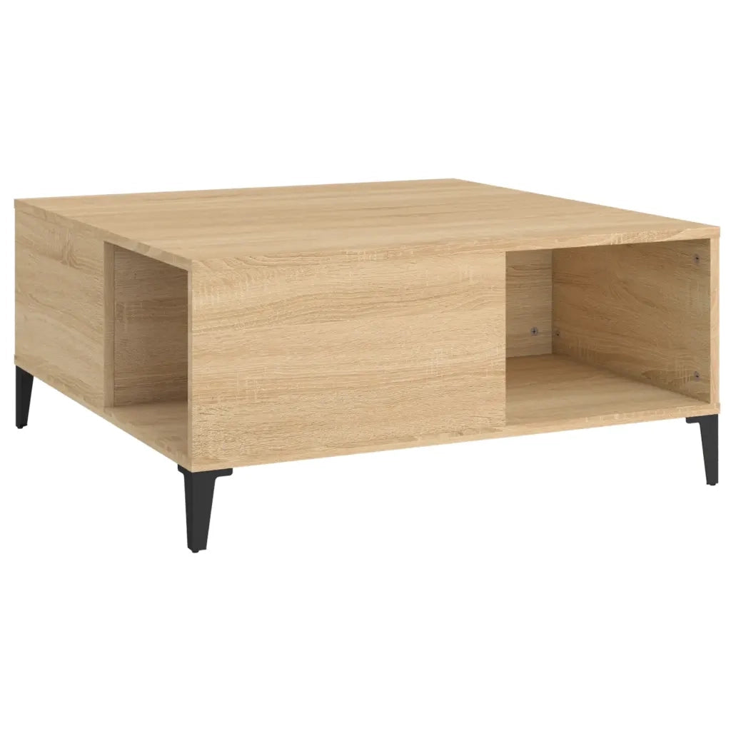 Tavolino Salotto-Tavolino da soggiorno-Tavolo Rovere Sonoma 80x80x36,5 cm Legno Multistrato 423992