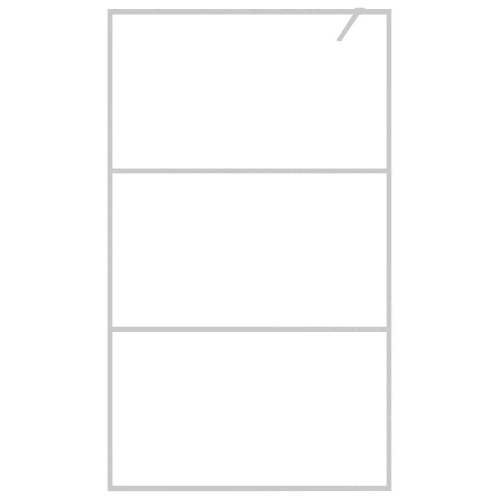Parete Doccia Walk in Argento 115x195 cm Vetro Trasparente ESG 152118
