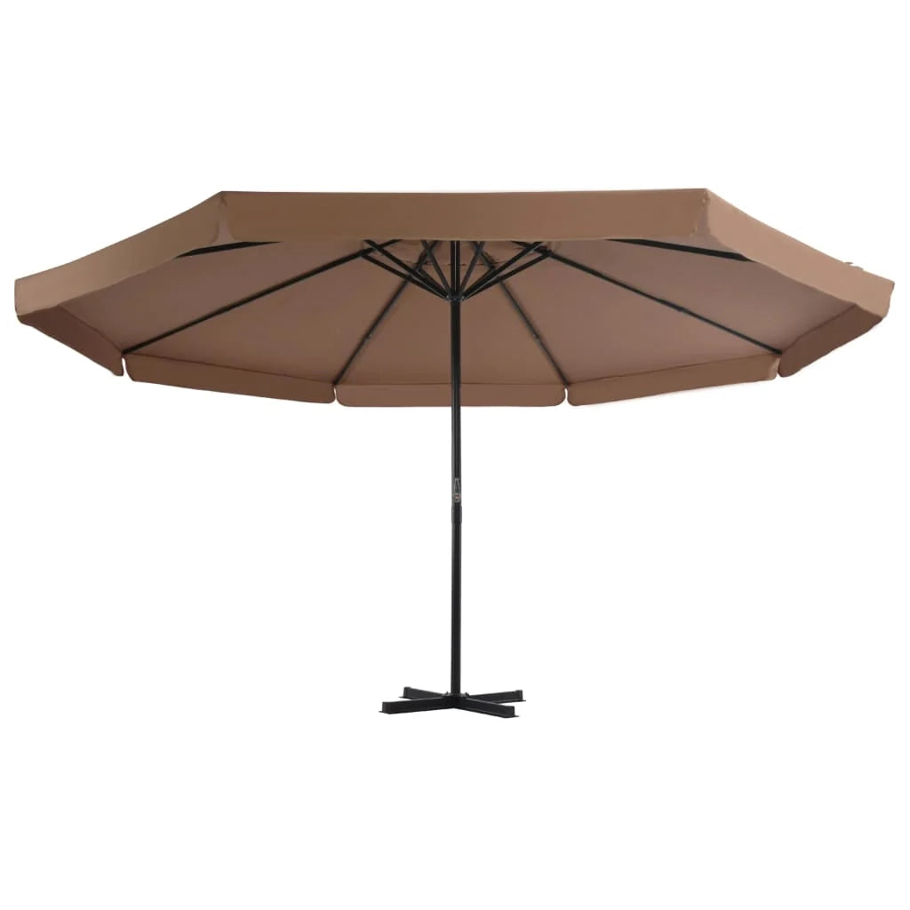 Ombrellone con base portatile diametro 5 m color tortora 02_0008058