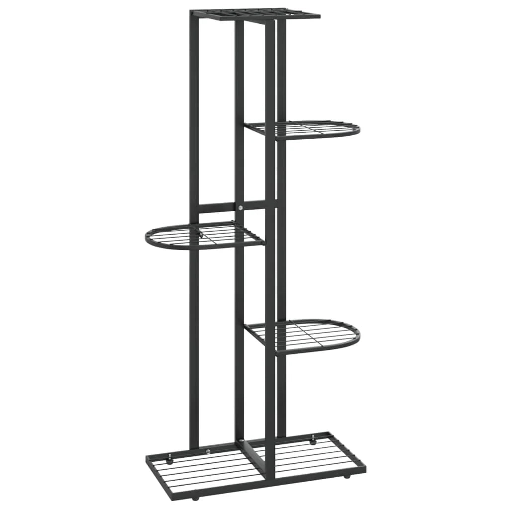 Portavasi/fioriera a 5 ripiani 43 x 22 x 98 cm metallo nero 02_0045162
