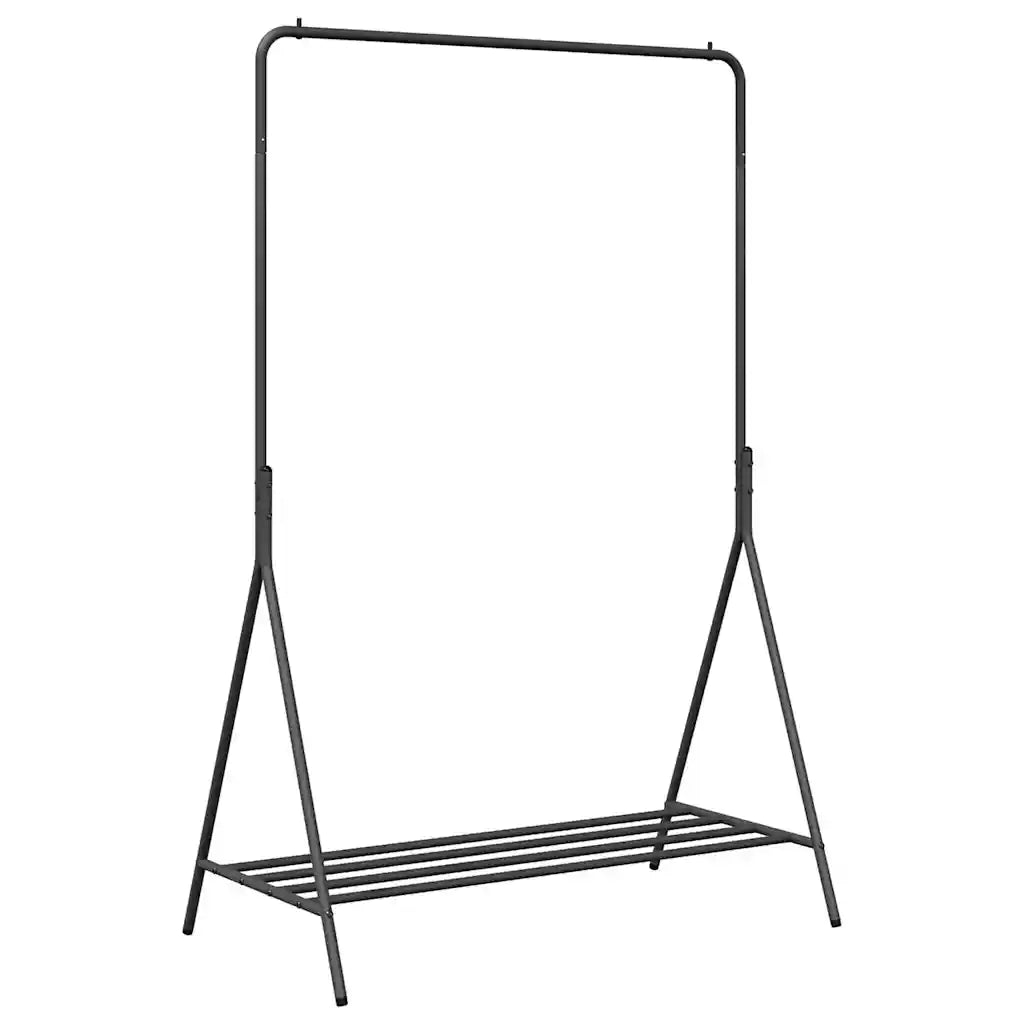 vidaXL Stendibiancheria con lo scaffale Nero 100 x 56 x 154 cm Acciaio