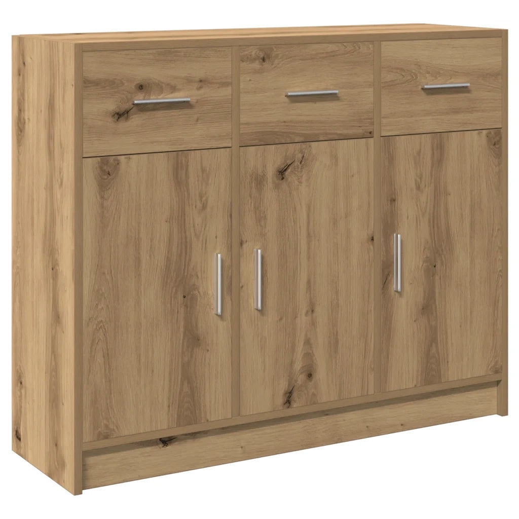 Credenza Rovere Artigianale 91x28x75 cm in Legno Multistrato 855895