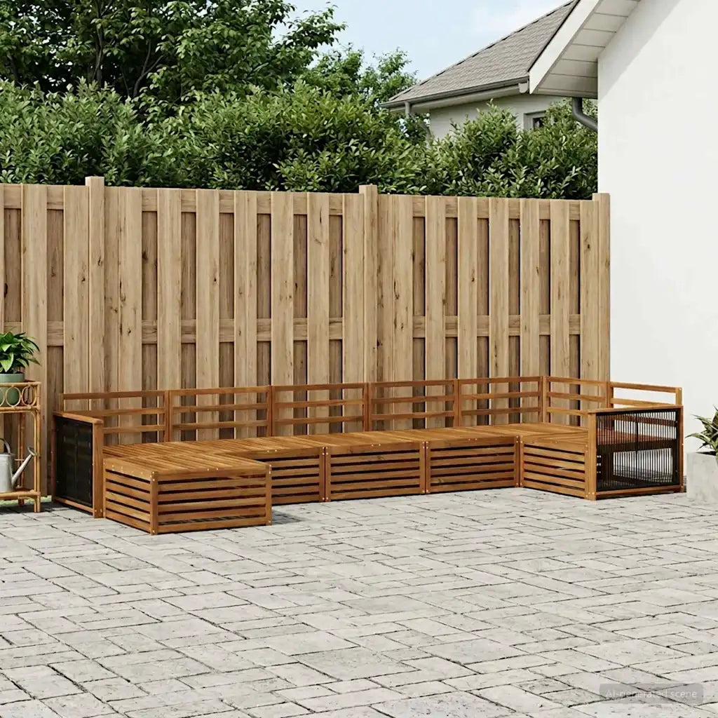 Set di divani da esterno 7 pcs Naturale 3383622