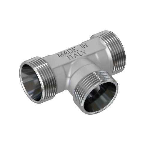 RACCORDO A T MASCHIO CROMATO- 24X19 fil (D.16)- TIEMM- pezzi 1