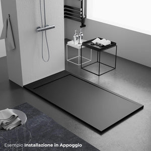 Piatto Doccia 80x140 cm in Pietra Bonussi Kamet Nero