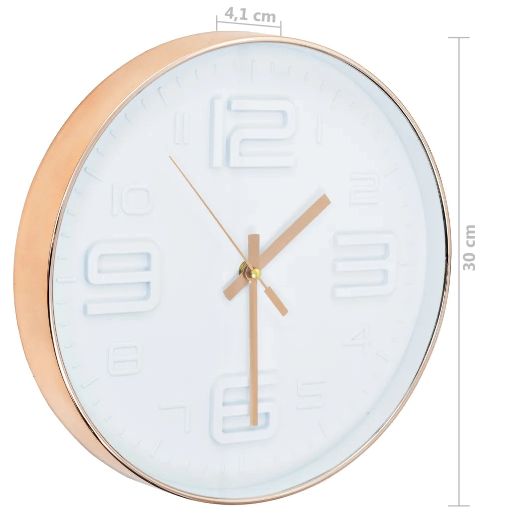 Orologio da Parete Effetto Rame 30 cm 50631