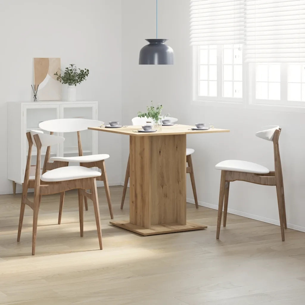 Tavolo Pranzo Rovere Artigianale 80x80x75 cm Legno Multistrato