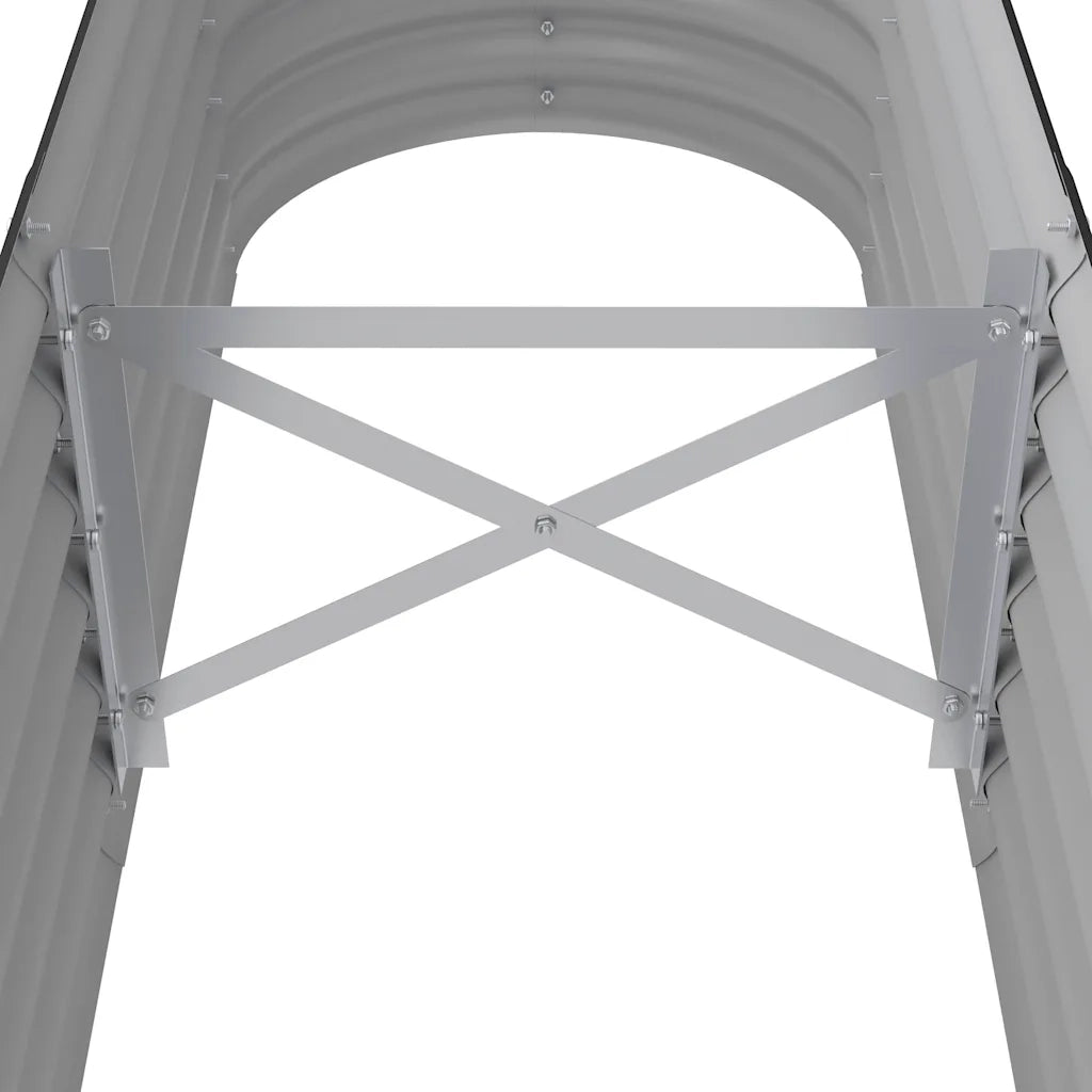 Fioriere | Cassetta per fiori | Letto da Giardino in Acciaio Zincato 152x40x36 cm Antracite