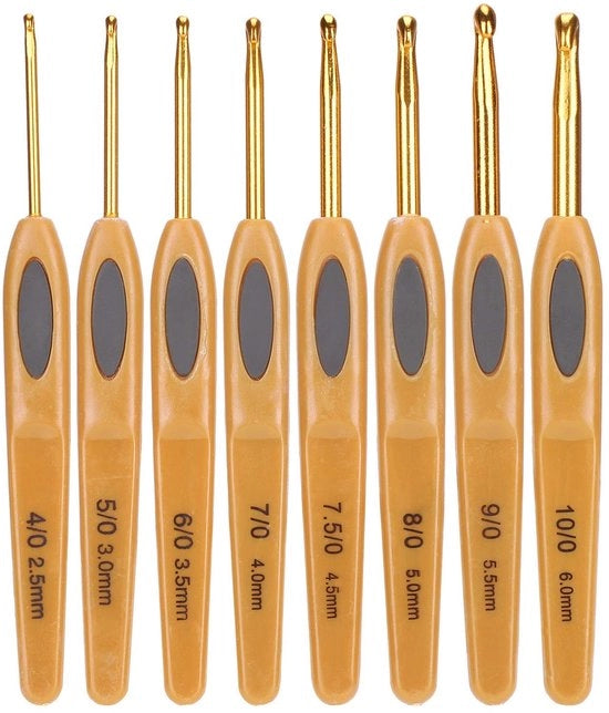 Set di ago per cucire 8 pezzi - Ago in alluminio - Manico ergonomico - Ago liscio - Diverse misure (3mm-6mm) - Facile da utilizzare