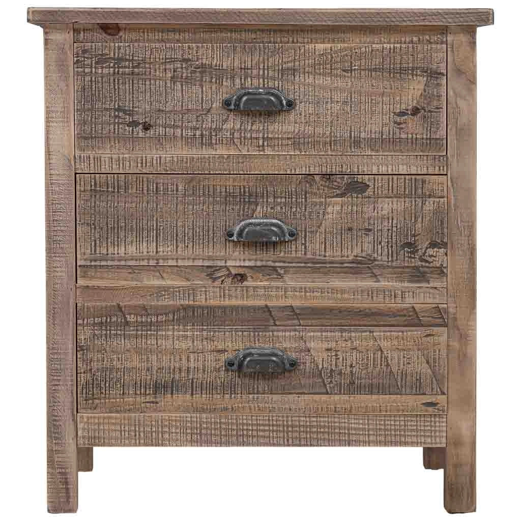 Comodino in legno marrone 62,5x40x68,5h cm