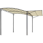 Gazebo con tetto apribile 3x2.5m ¨C zephmum ¨C crema bianco