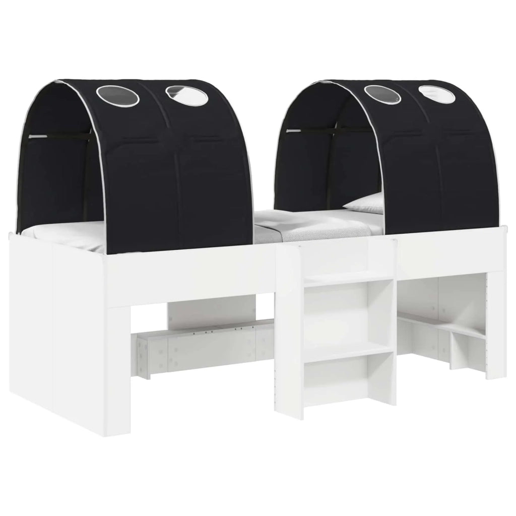 Letto con Tunnel 3 pz Bianco e Nero Legno ingegnerizzato 3423550