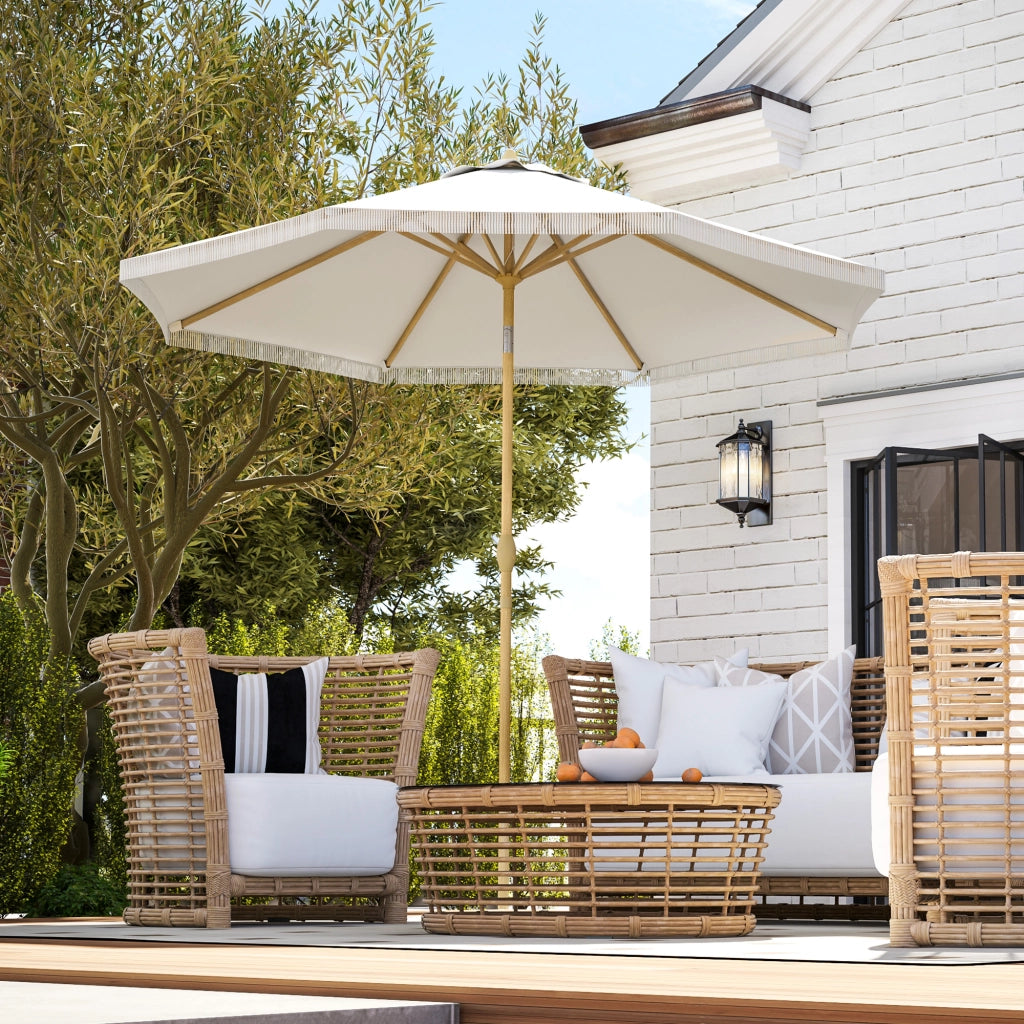 Ombrellone da giardino inclinabile ¨C zephmum ¨C ?265x244cm bianco