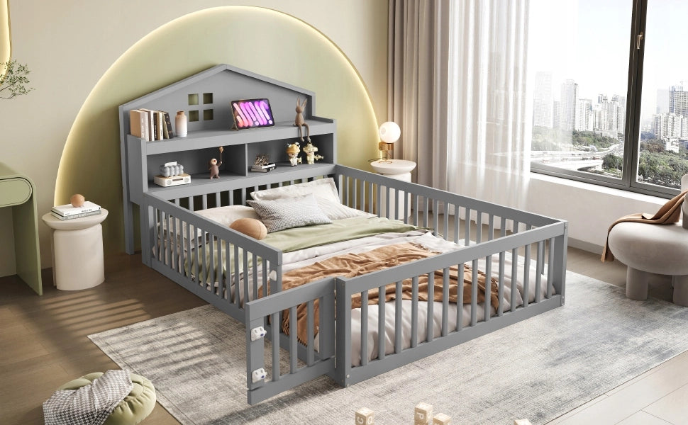 Letto per bambini 140x200 cm - Xylo - Grigio