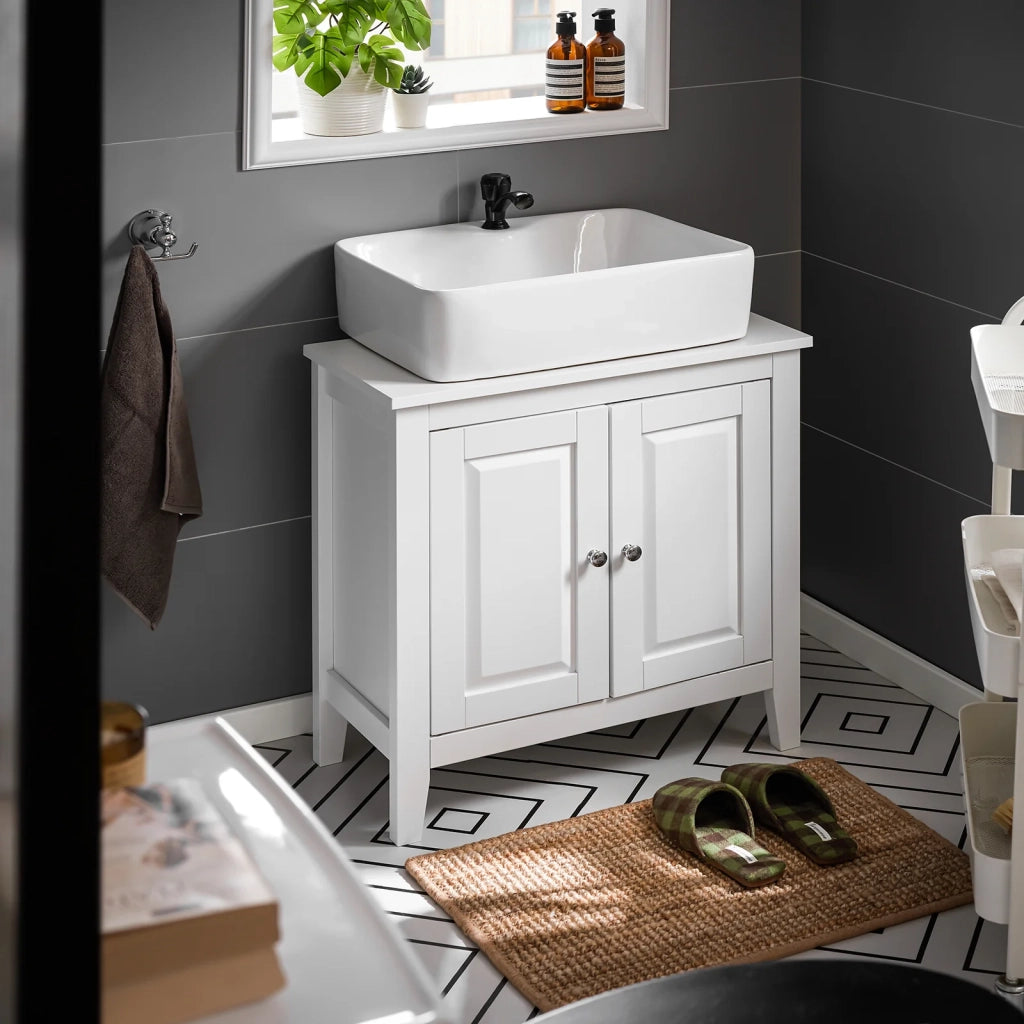Mobiletto Bagno Colonna Bagno Cassettiera Bagno Bianco Con Cassetti Frg202-W