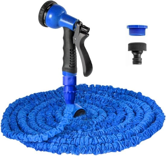 Serpentino estensibile per giardino - Flessibile e impermeabile - 30 m - Blu
