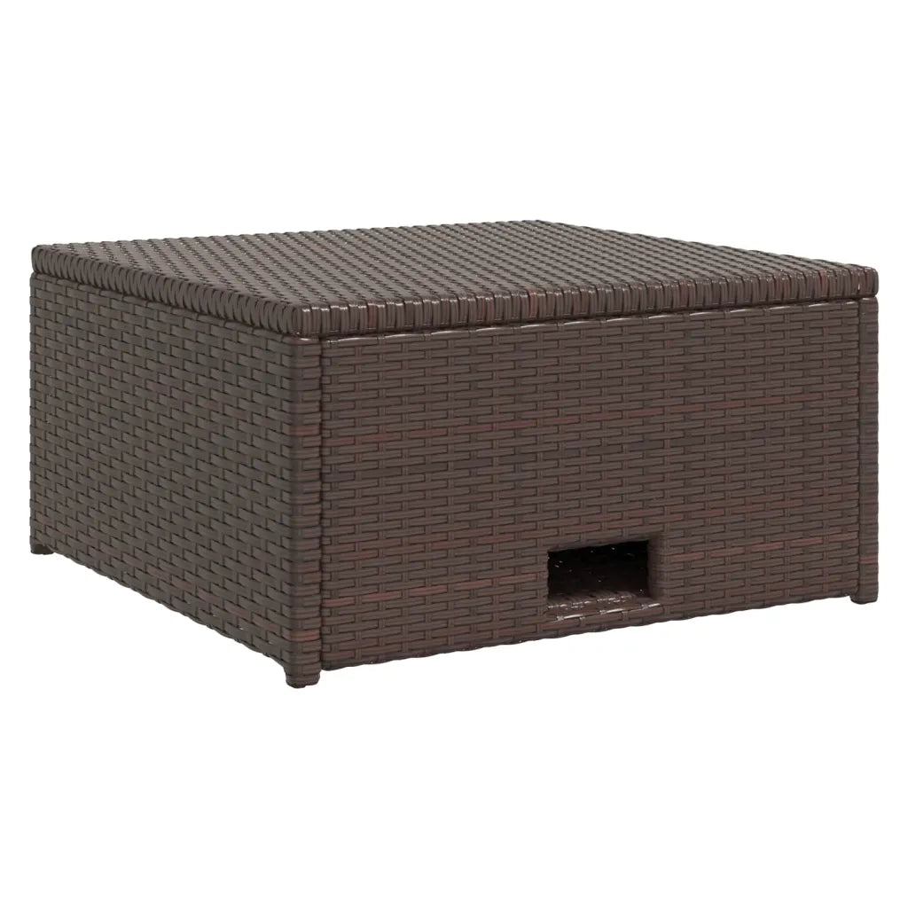 Set Divani da Giardino 4 pz con Cuscini in Polyrattan Marrone 43103