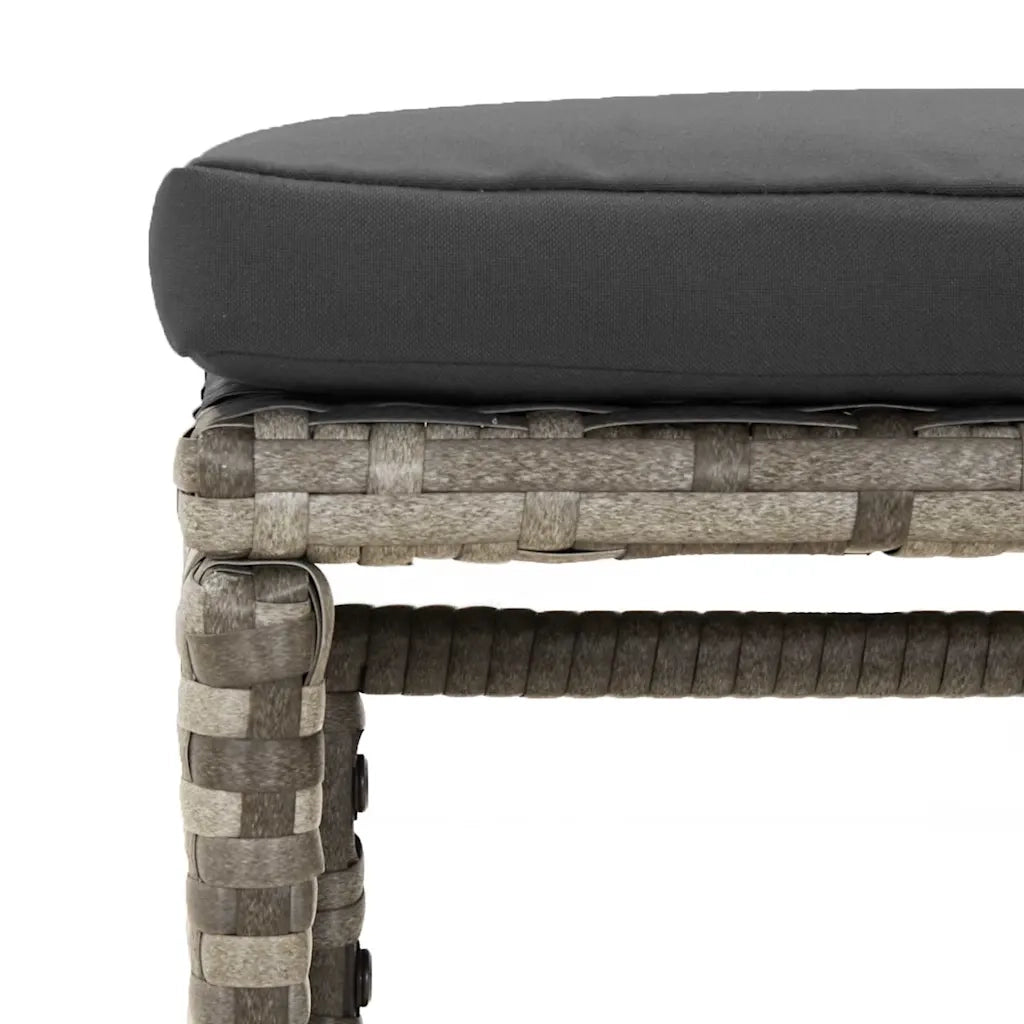 Set Divani da Giardino 6 pz | Set Salotto da Giardino con Cuscini in Polyrattan Grigio