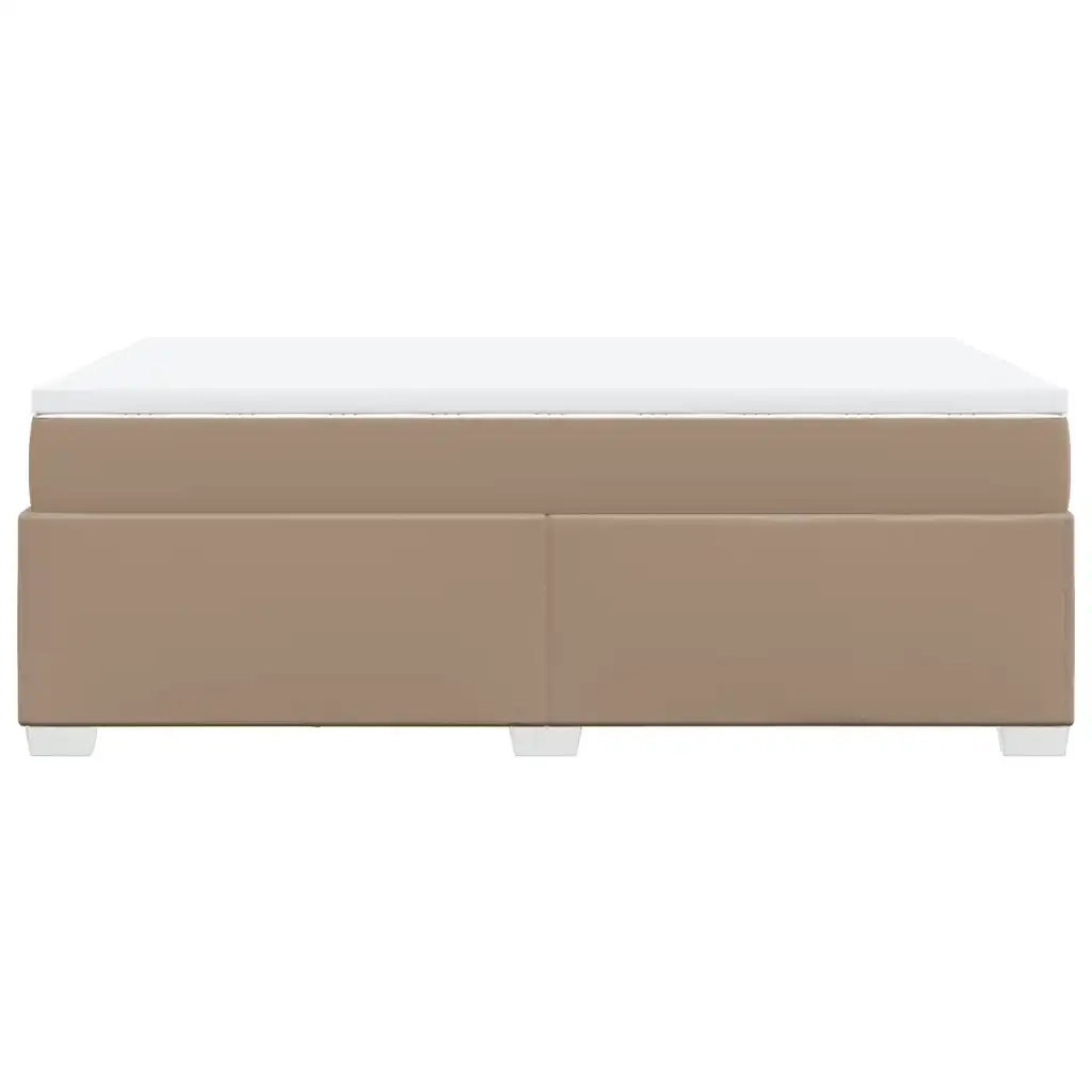 Giroletto a Molle con Materasso Cappuccino 120x200cm Similpelle
