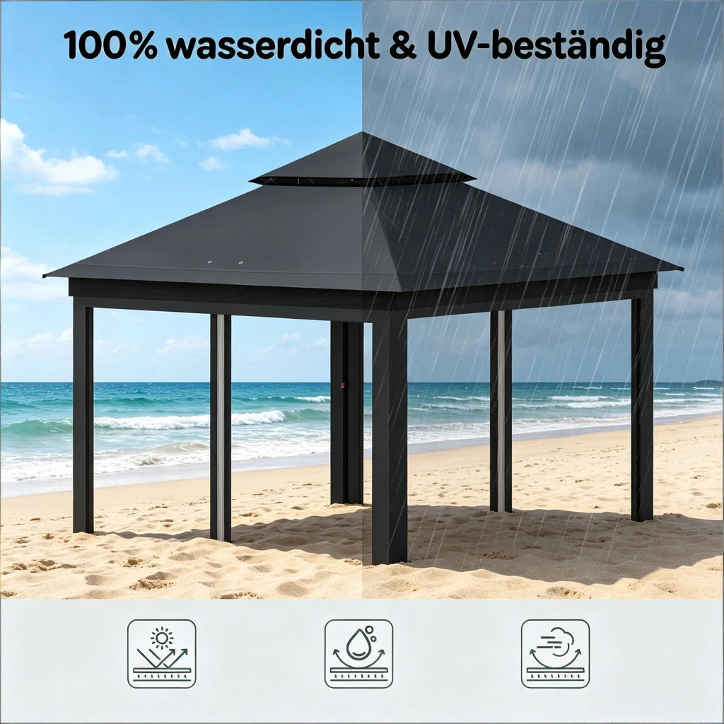 Tenda da giardino esterno a doppia parete tende per feste gazebo esterno gazebo portatile per patio (solo con gazebo)