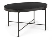 Tavolino Rashida Nero 70x46 in Metallo