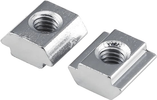 Accessori per macchina CNC - T-moeren 50 pezzi - Mozzo di profilo in alluminio - T-noti - Accessori per macchina CNC - Standard europeo 20-M4 - Contenitore di archiviazione chiaro - Mozzo di profilo