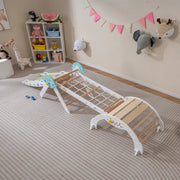 Set di 1 struttura per arrampicata pieghevole 281 x 66 x 58,5 cm sicurezza ottimale ambiente interno legno bianco 20_0015671