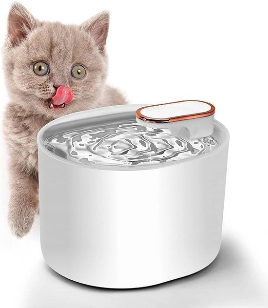 Fonte di acqua per animali domestici 3L - LED integrato - Filtro a carbone attivo - Pomp intelligente con filtri per la purificazione dell'acqua per animali domestici