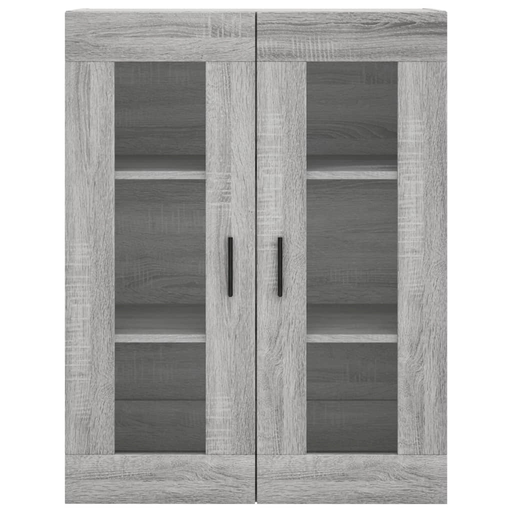 Buffet credenza cassettiera armadio mobile contenitore organizer cucina soggiorno salotto rovere Sonoma alto 69,5 x 34 x 180 cm legno ingegnerizzato grigio 02_0035569
