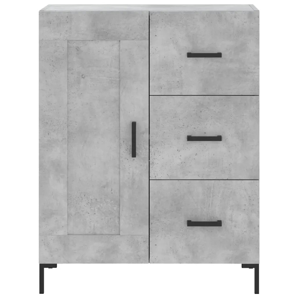 Credenza-Buffet-Armadio da cucina Grigio Cemento 69,5x34x180 cm in Legno Multistrato 894478