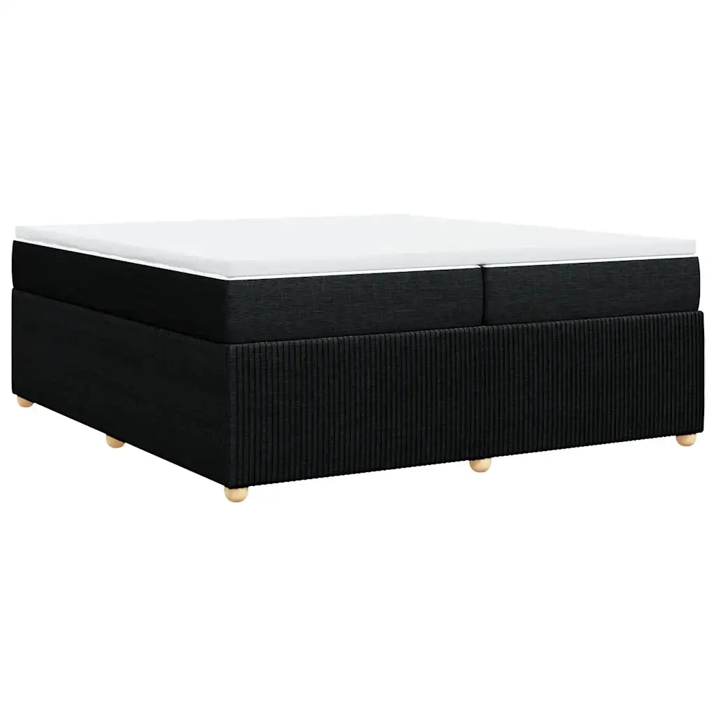 Giroletto a Molle con Materasso Nero 200x200 cm in Tessuto 3285597