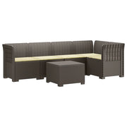 Divano da Giardino 5 Posti con Cuscini Stile Rattan PP 3444082
